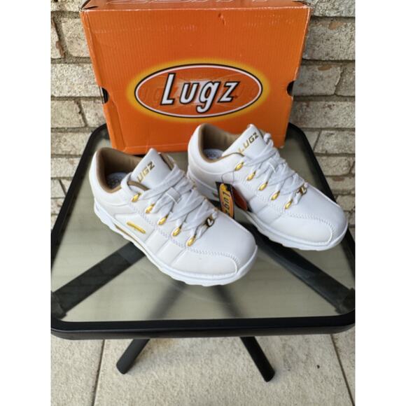 Womens Lugz Chunky White Sneakers With Gold Hardware Size 9 - Picture 6 of 6